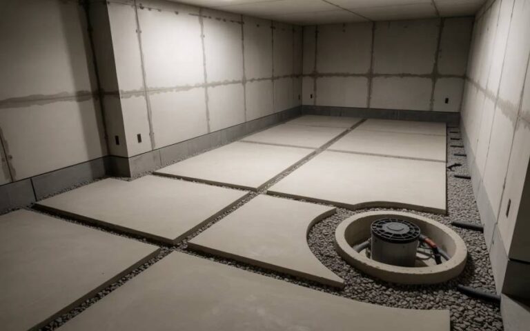 Basement waterproofing system installed in New Jersey home
