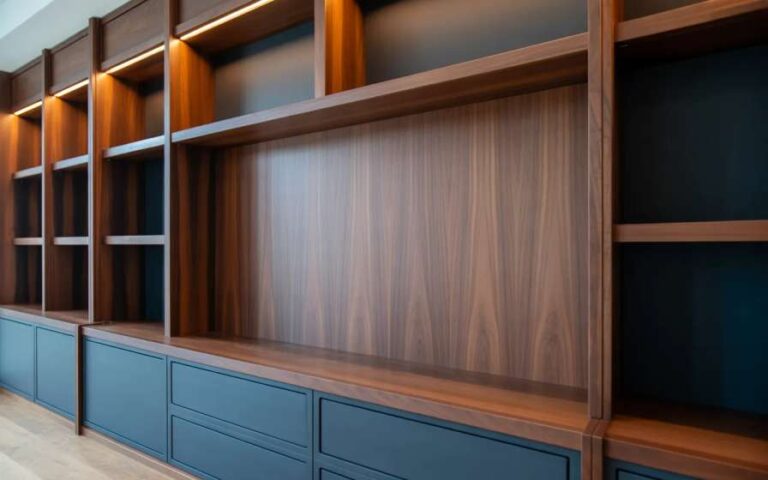 Custom carpentry and TV wall installation in New Jersey home