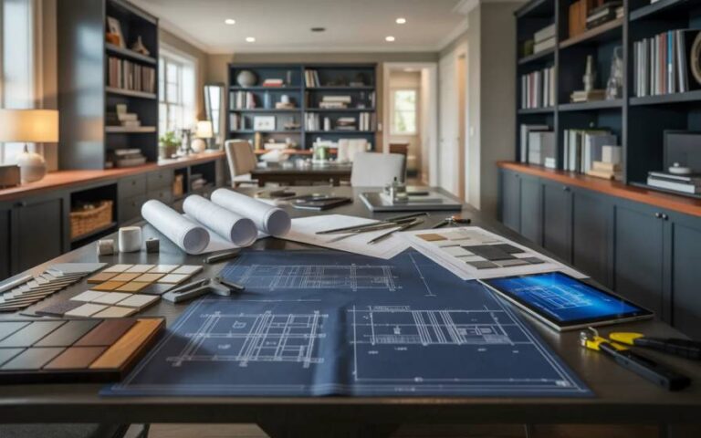 Residential construction design plans for renovation project in New Jersey